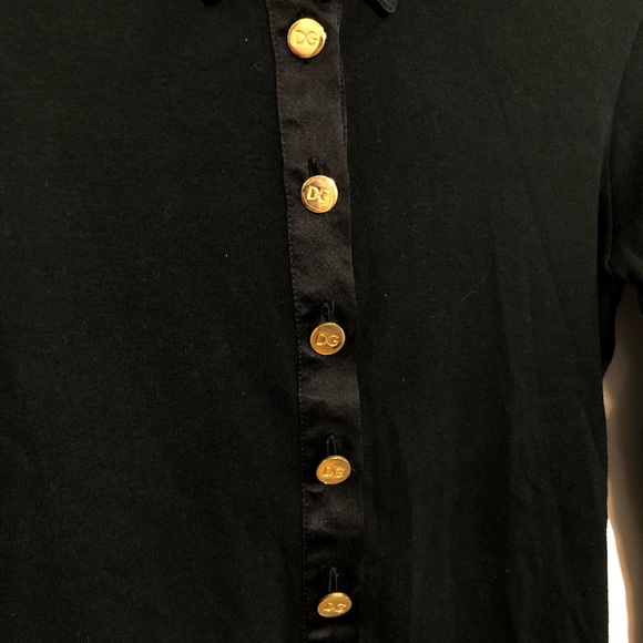 Vintage Dolce & Gabbana gold button collar button down long sleeve top - Picture 3 of 8